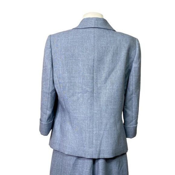 Preston & York Skirt Suit Size 10 Blue - Picture 5 of 9
